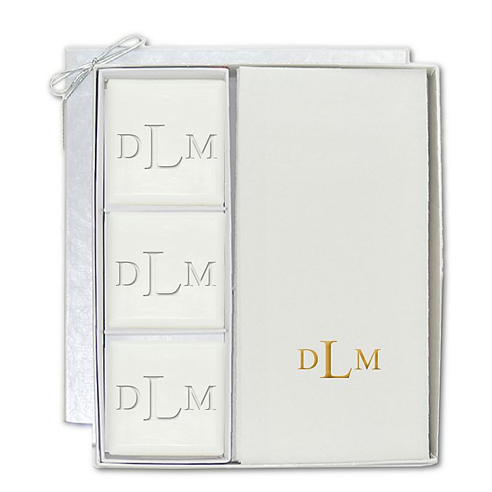 Monogrammed Soap and Linen Like Towel Gift Set