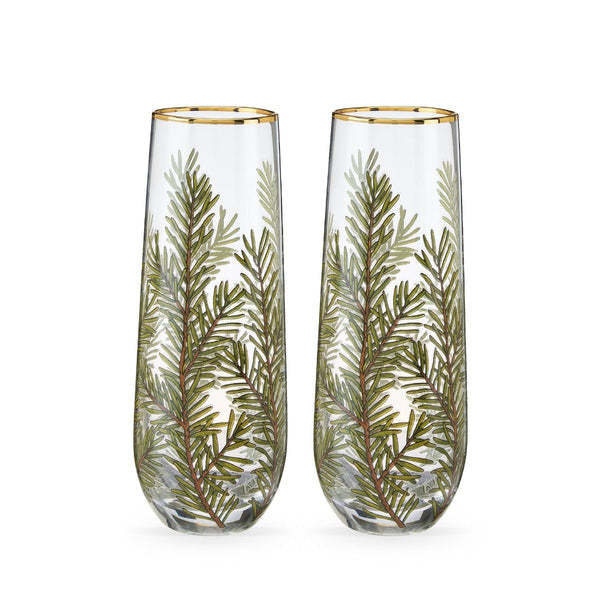 Woodland Stemless Champagne Flute Set by Twine® - Porte Cochere Home