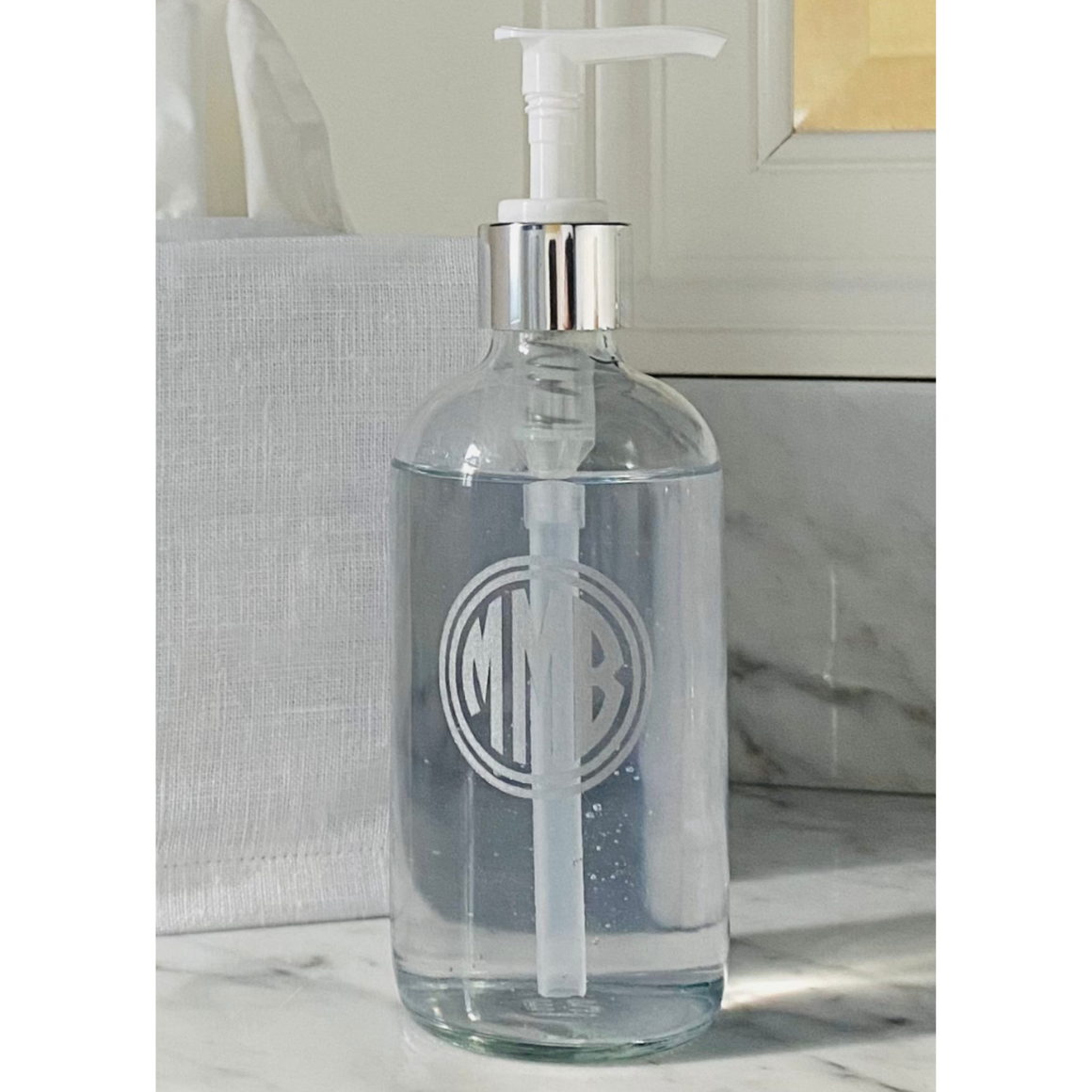 Personalized Glass Soap Dispenser