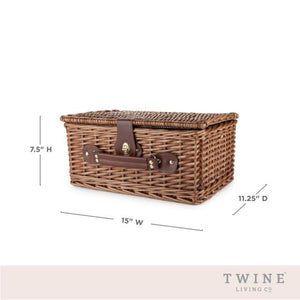 Newport Wicker Picnic Basket by Twine®