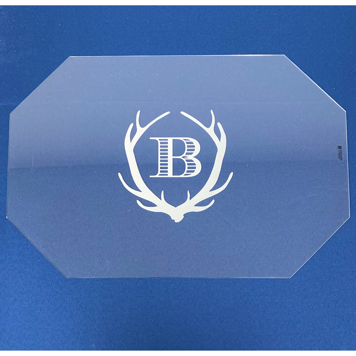 Acrylic Monogrammed Octagon Placemat - Laser Engraved