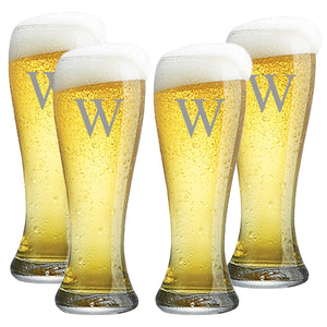 PERSONALIZED PILSNER GLASS: SET OF 4