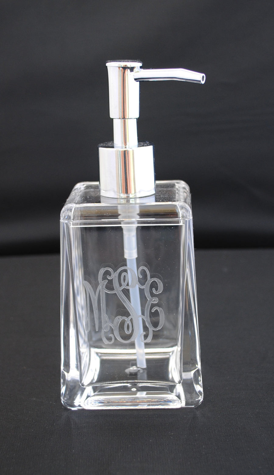 Acrylic Monogrammed Soap Lotion Dispenser Square