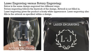 Acrylic Laser Engraved Monogrammed Rectangular Butler Tray