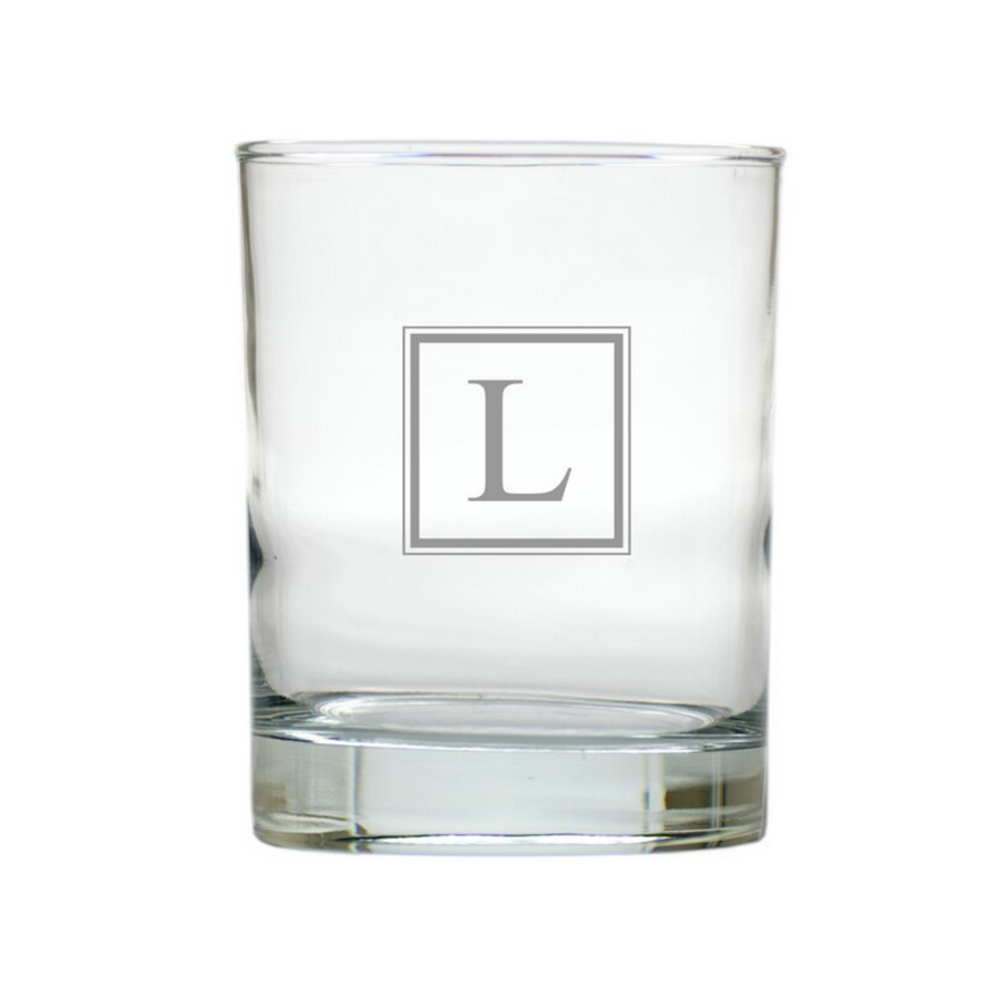 personalized monogrammed barware glassware double old fashioned