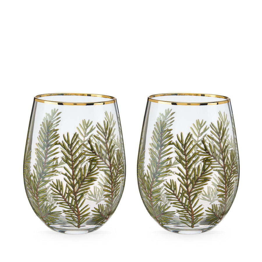 Woodland Stemless Wine Glass Set by Twine®